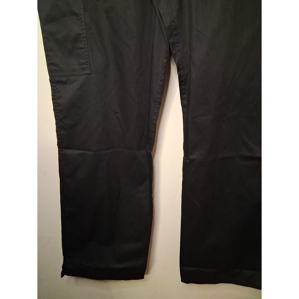 Dickies Black Scrub Pants Cargo Drawstring Large Straight Leg Pockets NEW (3) - Picture 5 of 7